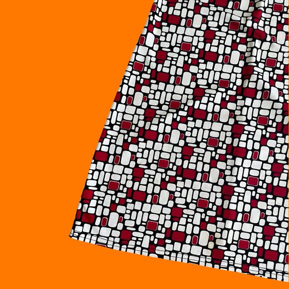 90's vintage groovy mod abstract print sleeveless mini dress MEDIUM *flaws* - Picture 6 of 8